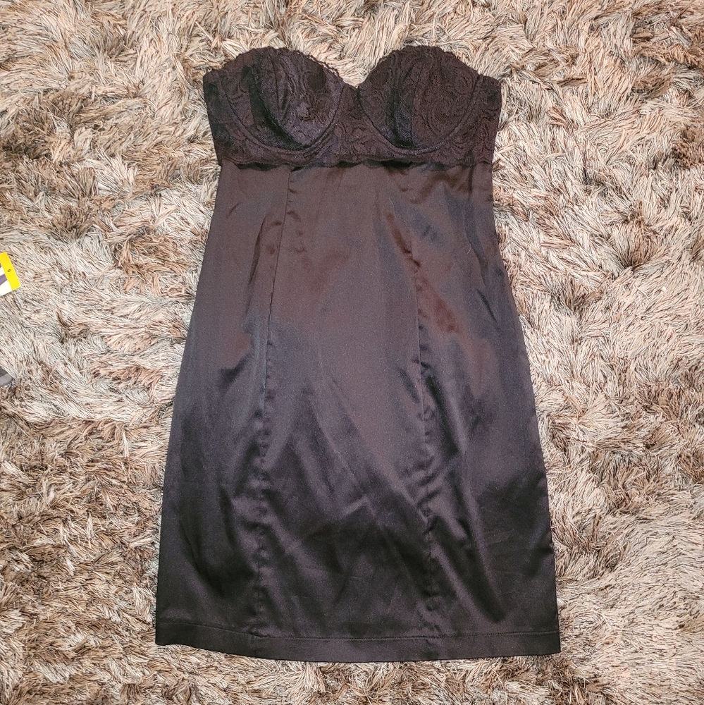 NWOT Black Lace & Satin Like Dress